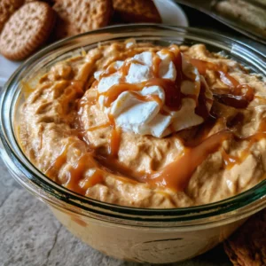 The Best Caramel Pumpkin Cheesecake Dip