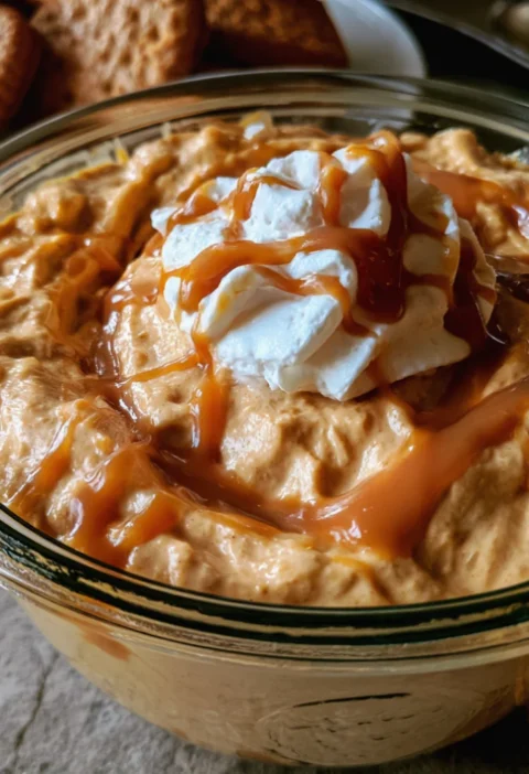 caramel pumpkin cheesecake dip
