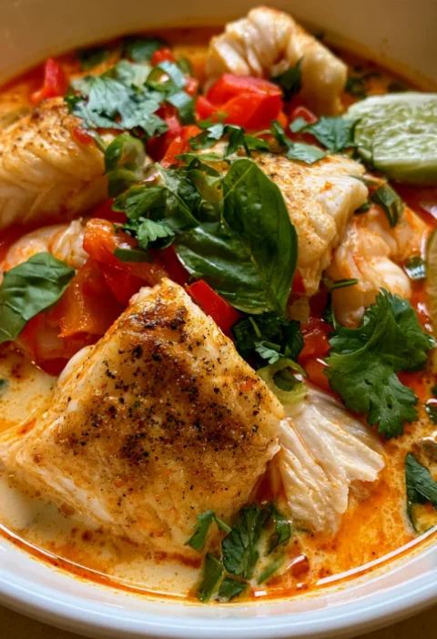 Coconut Lime Fish Soup