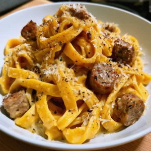 Creamy Butternut Squash Pasta with Sausage