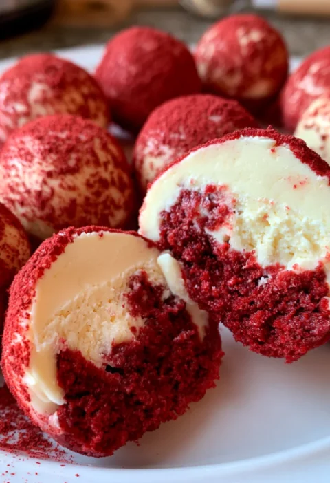 Creamy Red Velvet Cheesecake Bites