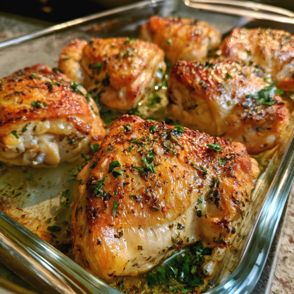 Crispy Baked Ranch Chicken Thighs