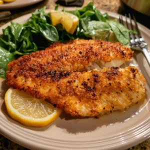 Crispy Parmesan Crusted Tilapia