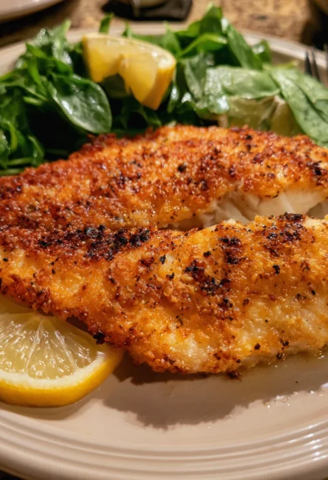 crispy Parmesan Crusted Tilapia