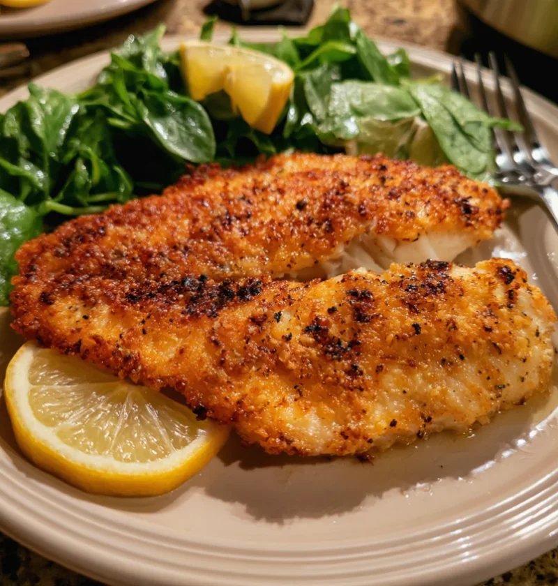 crispy Parmesan Crusted Tilapia