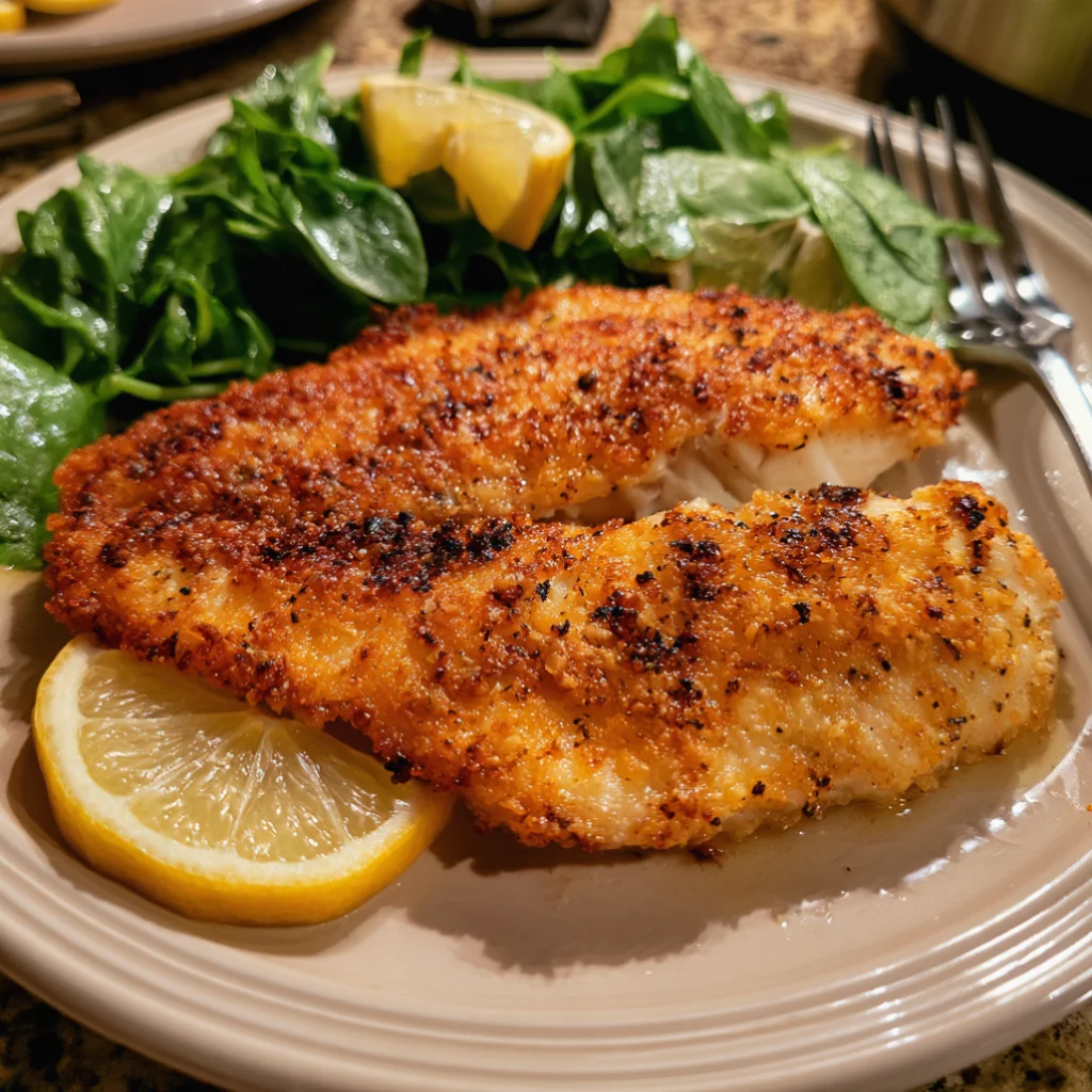 crispy Parmesan Crusted Tilapia