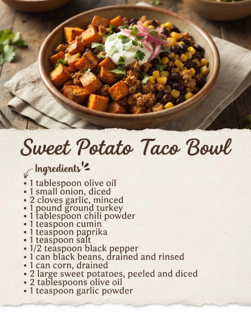 Delicious Sweet Potato Taco Bowl