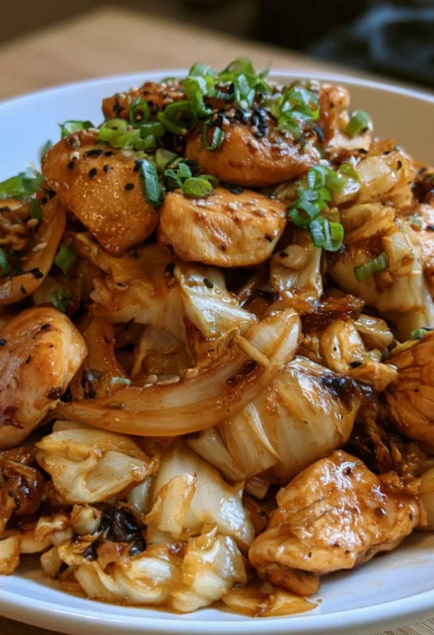 Easy Asian Chicken and Cabbage Skillet