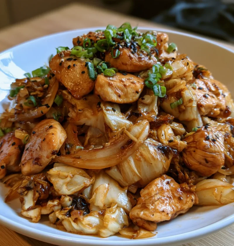 Easy Asian Chicken and Cabbage Skillet