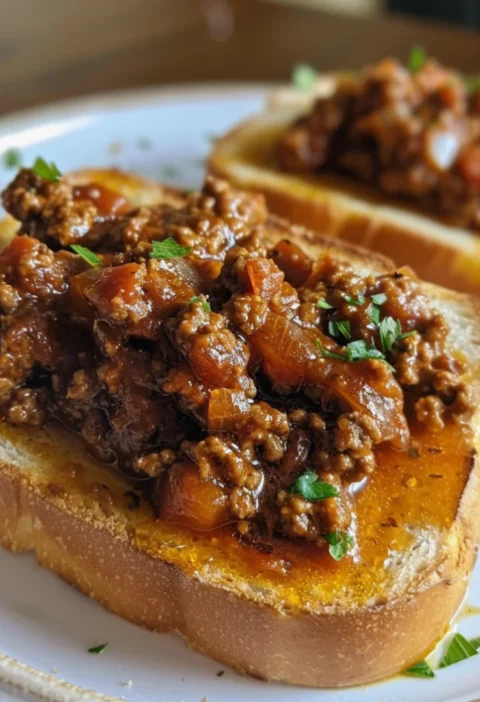 Easy Cheesy Taxas Toast Sloppy Joes