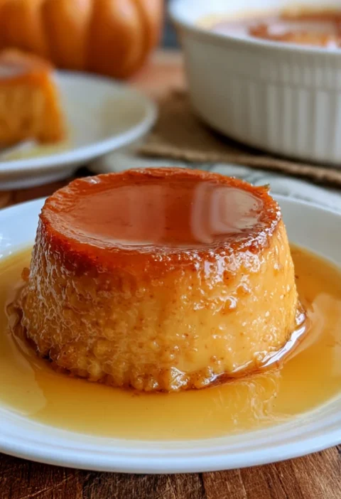 Easy Pumpkin Flan with Caramel Sauce