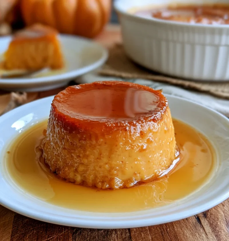 Easy Pumpkin Flan with Caramel Sauce