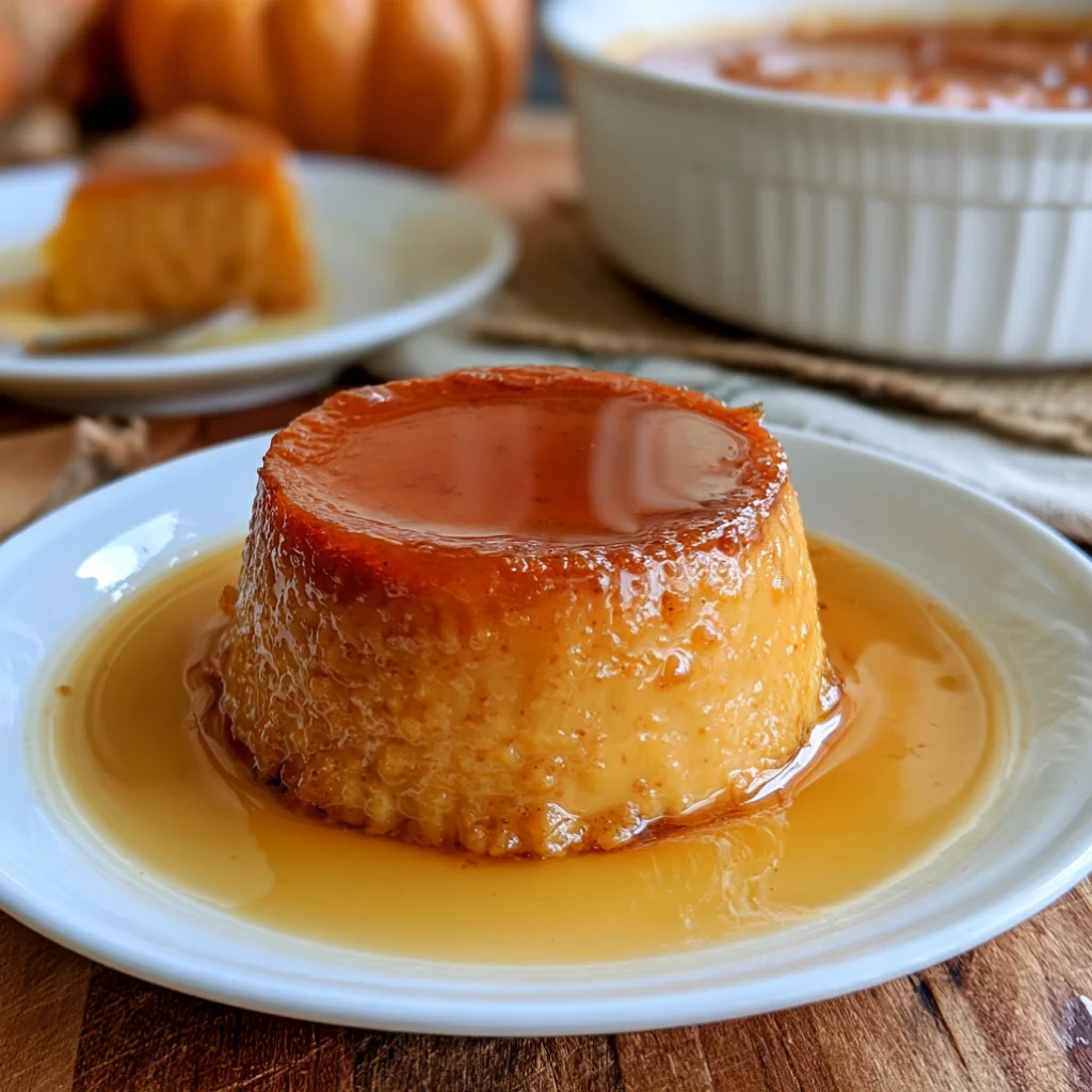 Easy Pumpkin Flan with Caramel Sauce