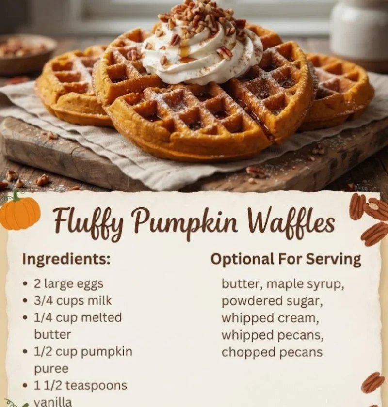 Fluffy Pumpkin Waffles
