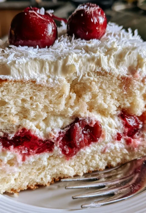 Fluffy White Forest Cake