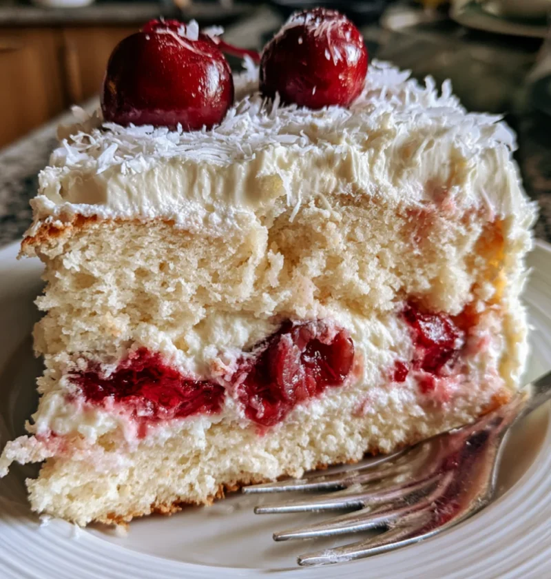 Fluffy White Forest Cake