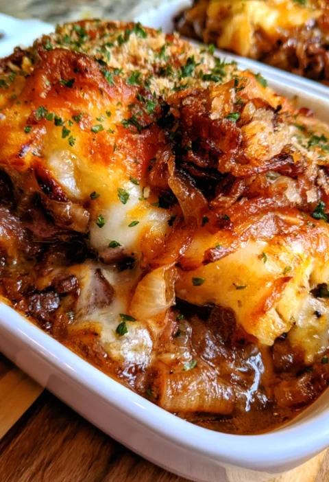 French Onion Beef Casserole