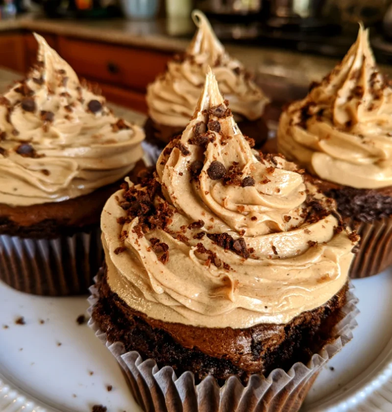 Fudgy espresso brownie cupcakes