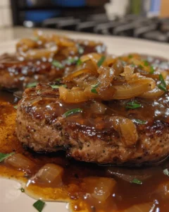 Hamburger Steak With Rich Onion Gravy