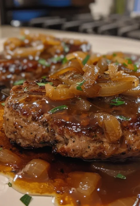 Hamburger Steak With Rich Onion Gravy