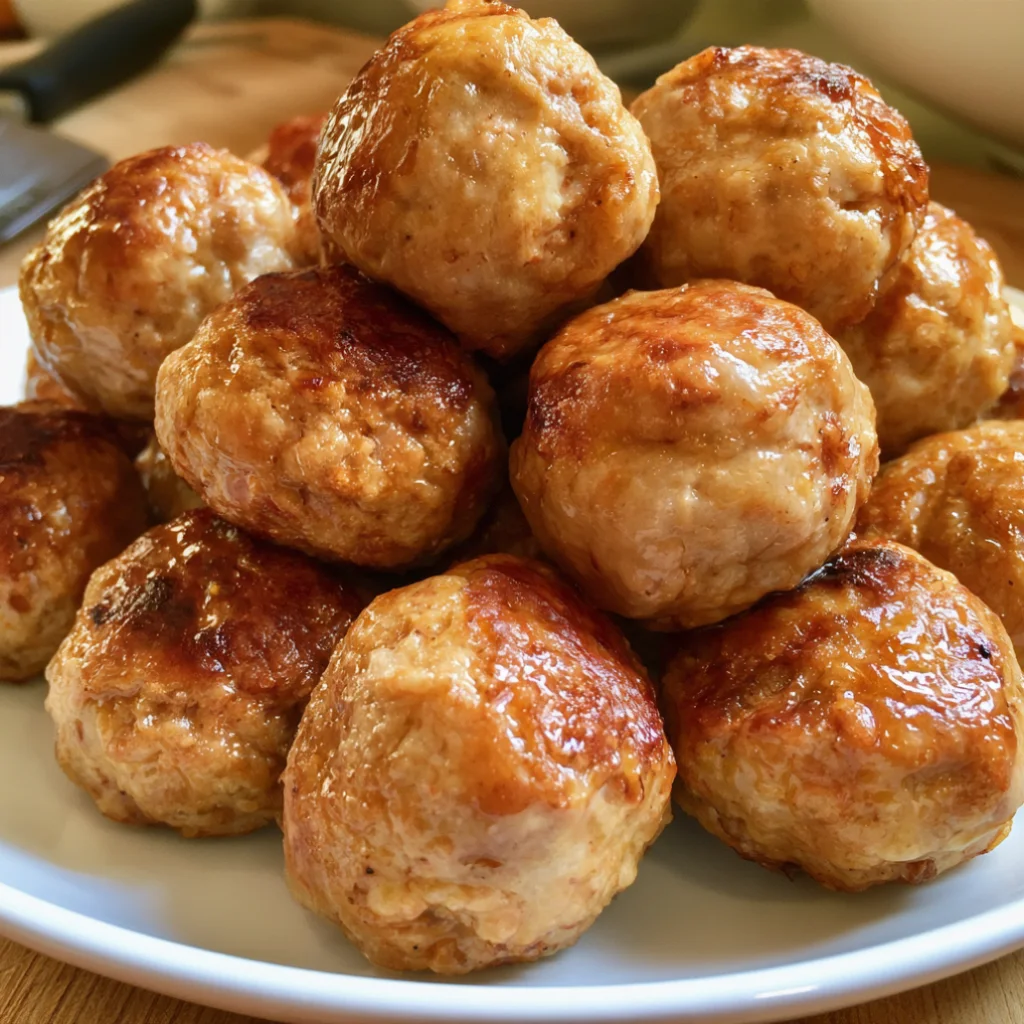 Healthy Apple Cider Turkey Meatballs