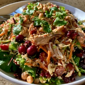 Healthy Asian Chicken Cranberry Salad