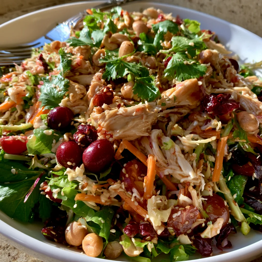 Healthy Asian Chicken Cranberry Salad