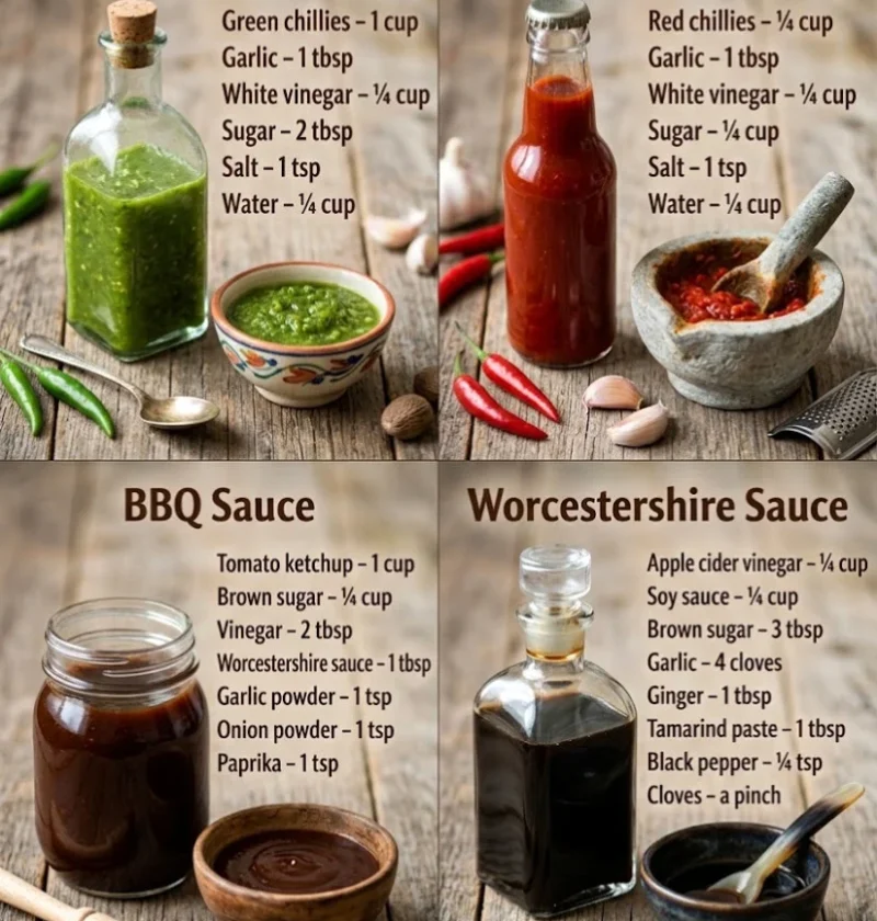 Homemade sauces