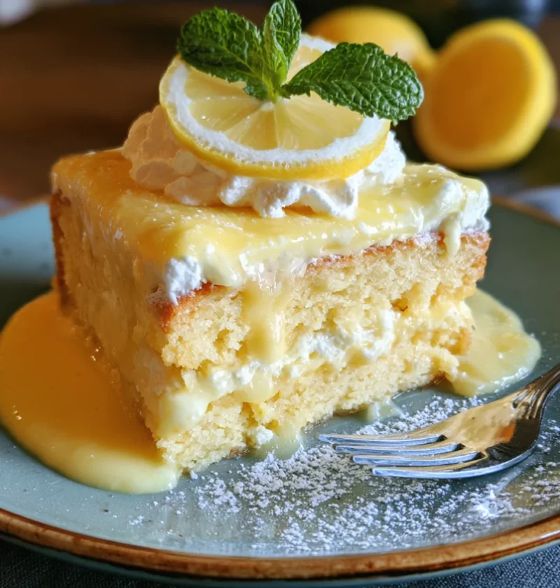 Lemon Cake With Creamy Sauce