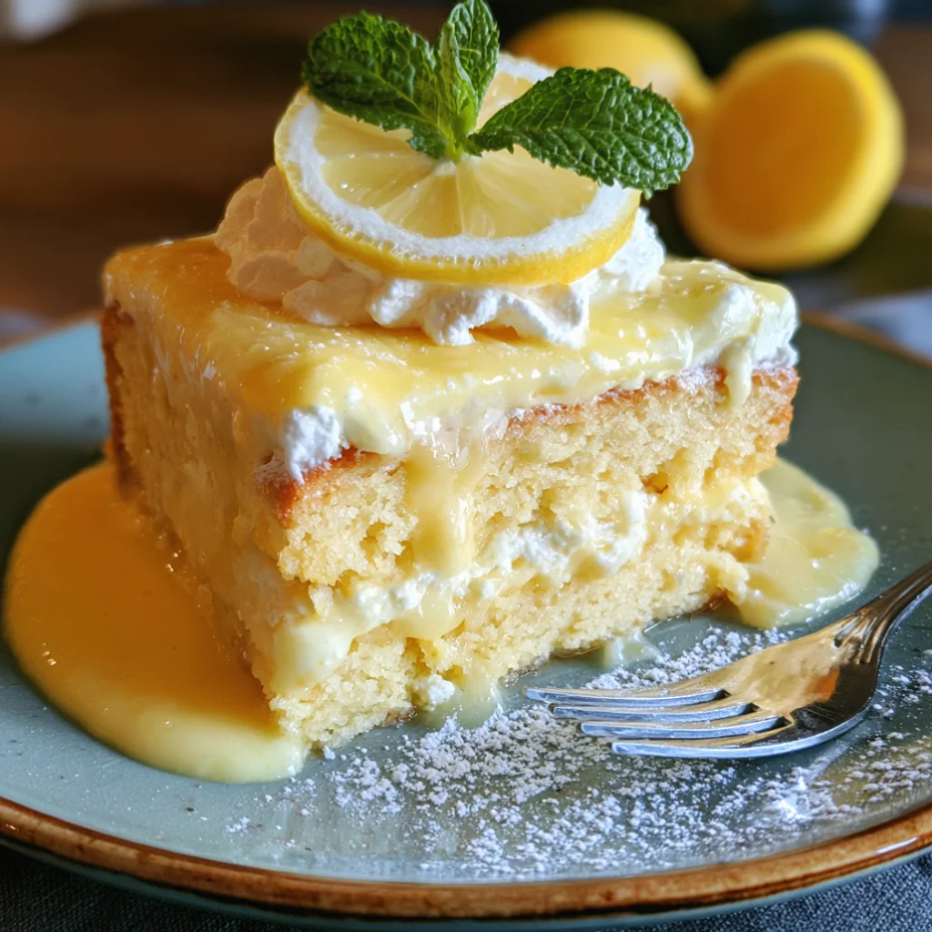 Lemon Cake With Creamy Sauce