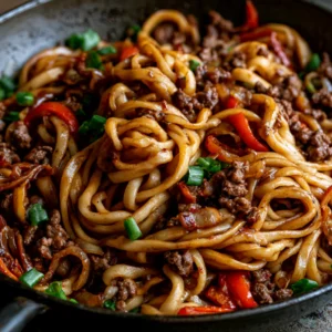 Best Mongolian Ground Beef Noodles