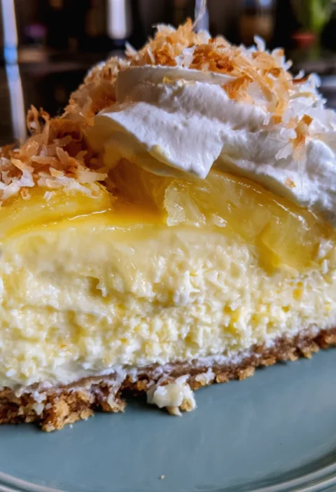 Pineapple Coconut Cheesecake