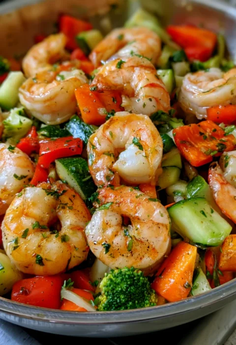 Quick & Healthy Shrimp With Vegetables