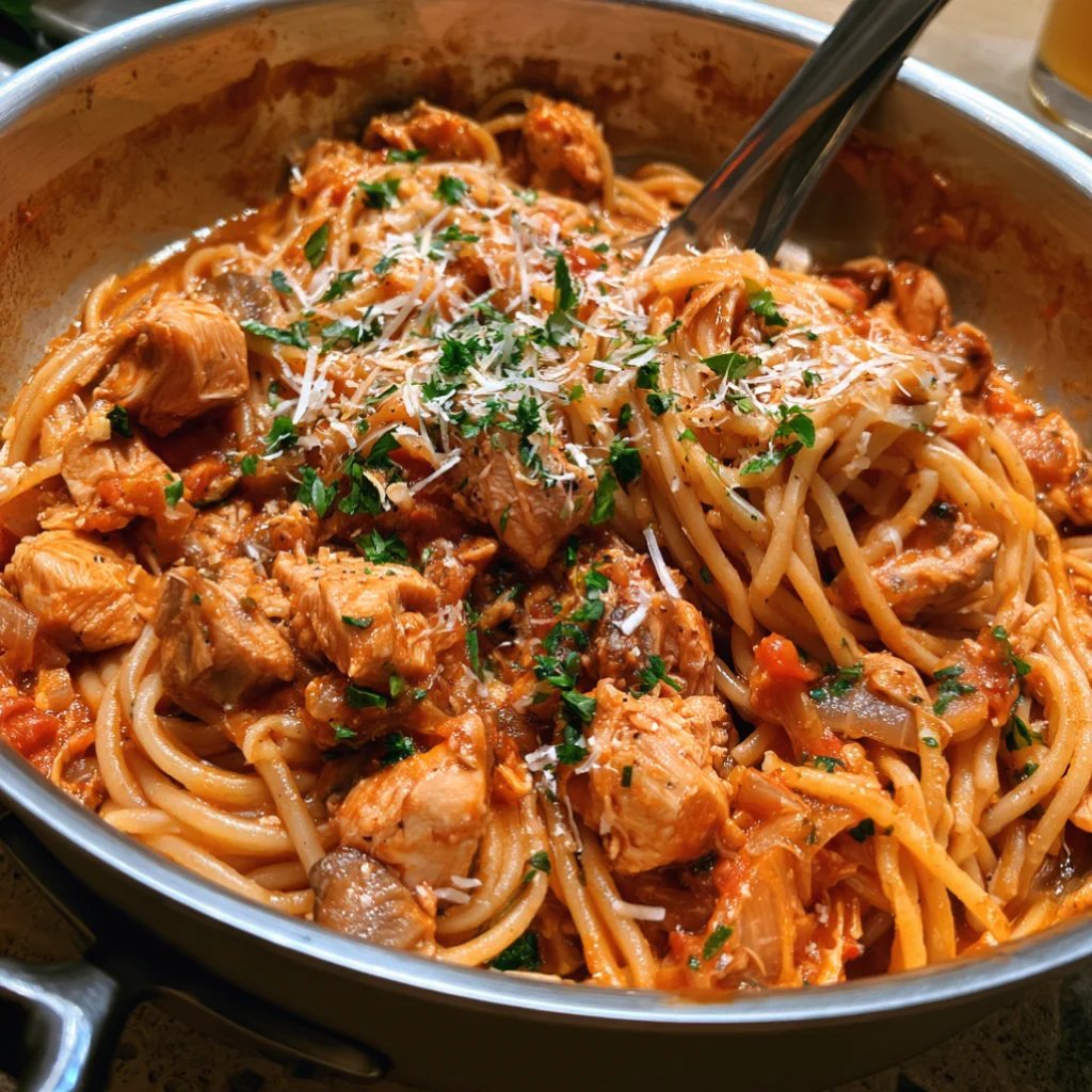 Quick One-Pot Chicken Spaghetti