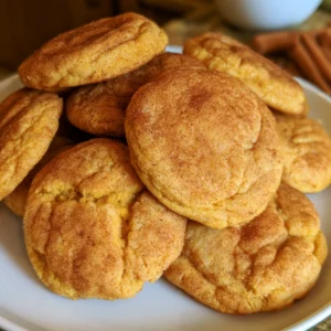 Quick Pumpkin Snickerdoodle Cookies