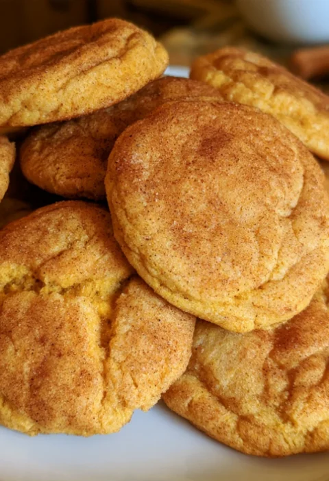 Quick Pumpkin Snickerdoodle Cookies
