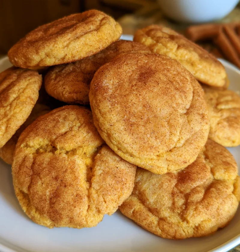 Quick Pumpkin Snickerdoodle Cookies