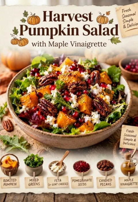 Roasted Pumpkin Feta Salad