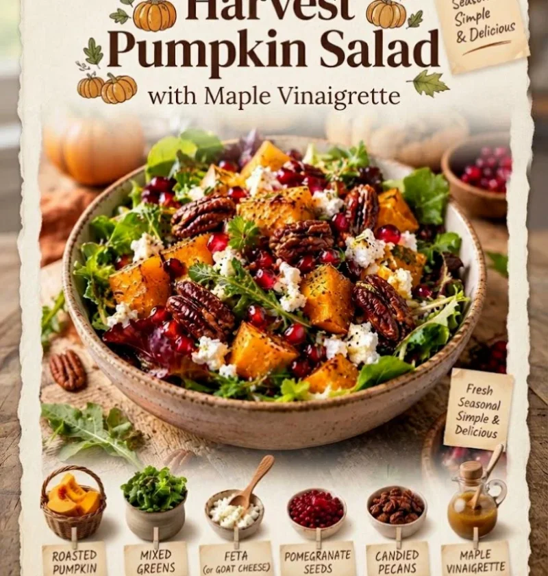 Roasted Pumpkin Feta Salad