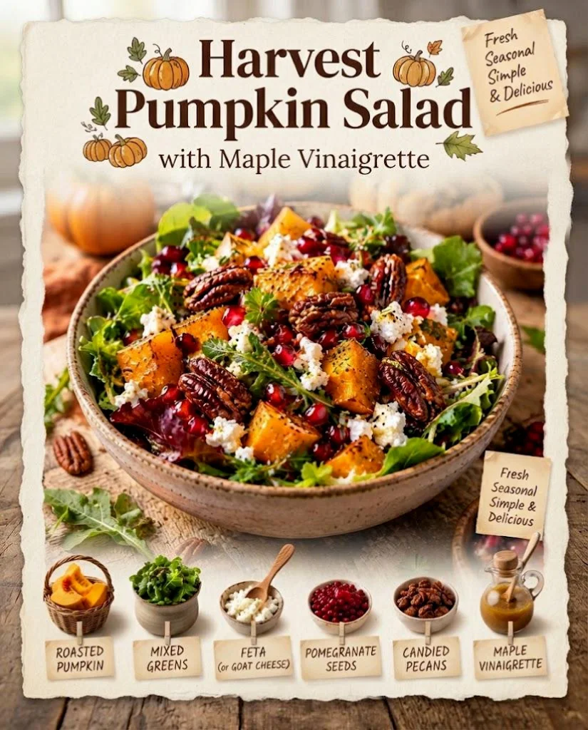 Roasted Pumpkin Feta Salad