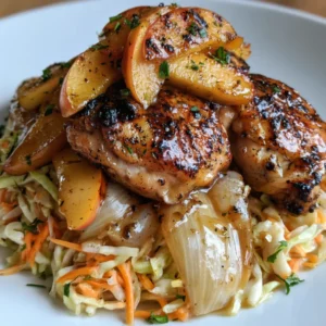 Sticky Apple Cider Chicken with Crisp Autumn Slaw Shines