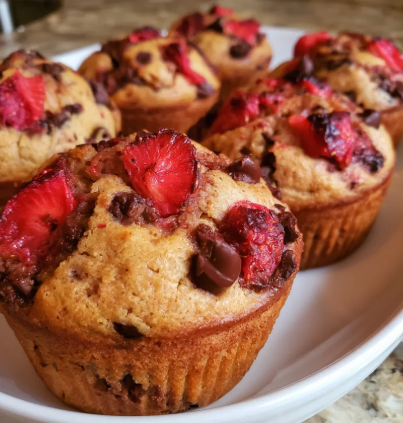 Strawberry Chocolate Chip Muffins