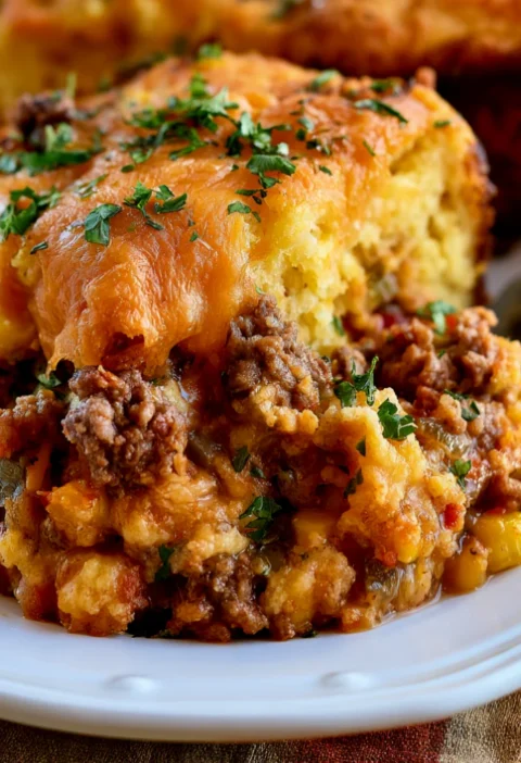 Viral Cornbread Cowboy Casserole