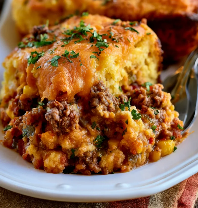 Viral Cornbread Cowboy Casserole